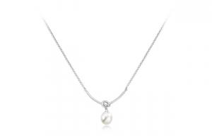 Женское ожерелье WANLIACC, Smile Pearl Necklace[Silver]