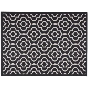 Внутренний ковер с изображением клеверного каньона и четырехлистником Safavieh, черный, 153x153 см, круглый