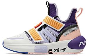 Баскетбольные кроссовки мужские высокие белые/династия фиолетовые/желтые оранжевые Anta