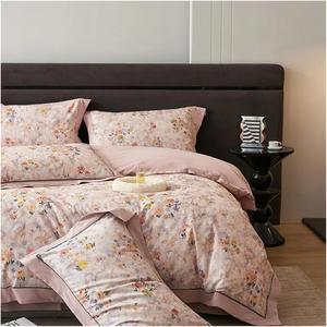 YUSIWOAL Комплект постельного белья из махры 1000TC египетский хлопок с цветочным принтом Blossom