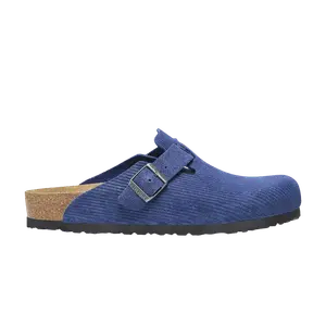 Кроссовки Birkenstock Boston Suede Embossed Corduroy Narrow Indigo, синий