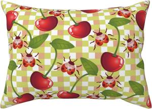 Pevtufa Наволочка с принтом вишен и божьих коровок Cherries and Ladybirds