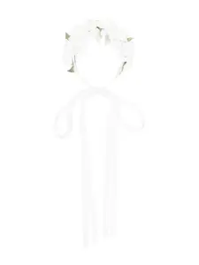 Ободок с цветочной аппликацией Monnalisa, белый