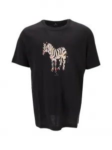 Футболка свободного кроя с зебровым принтом Paul Smith, черный