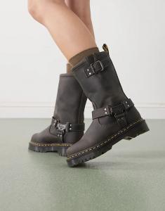 Ботинки Dr Martens Anistone Hi в цвете «угольно-коричневый»