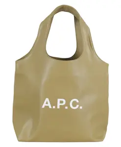 Эко-Кожаная сумка-шоппер оливкового цвета ninon A.P.C., зеленый