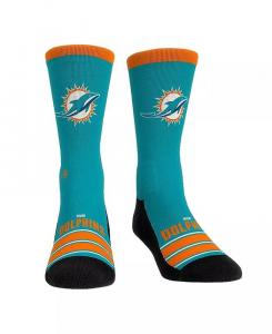 Мужские и женские носки Miami Dolphins Gametime Stripe Crew Rock 'Em