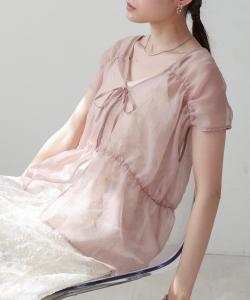 Блузка с двусторонней сборкой спереди и сзади