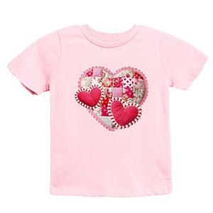 Футболка с принтом в стиле пэчворк Hearts The Juniper Shop, Pink