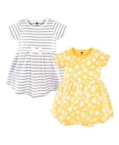 Коллекция платьев для девочек из двух предметов Hudson Baby, мультиколор