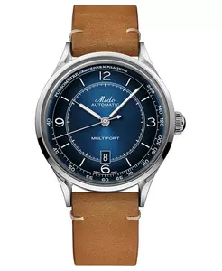 Мужские автоматические часы Swiss Automatic Multifort Patrimony Pulsometer с коричневым кожаным ремешком, 40 мм Mido