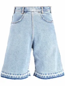 Джинсовые шорты широкого кроя Philosophy Di Lorenzo Serafini, синий