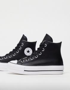 Converse - Chuck Taylor All Star Hi Lift - Высокие кеды из черной кожи