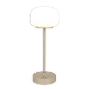 Светодиодная настольная лампа Näve Pina, опаловое стекло / железо - 1 лампа - бежевый
