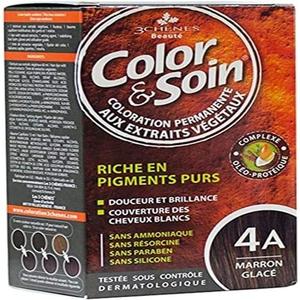 Краска для волос Les 3 Chenes Color & Soin Permanent Color Care Glossy Brown 4A