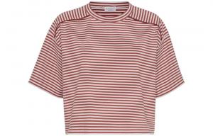 Полосатая футболка Brunello Cucinelli, ярко-красный