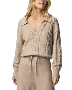 Свитер поло в стиле "Джетсет" Splendid, бежевый