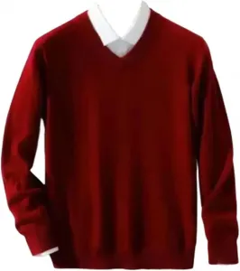 REHJJDFD мужской теплый свитер с V-образным вырезом