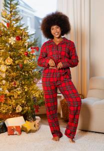Пижамный комплект Happy Shorts SET, Red Check/Red