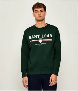 Толстовка regular fit Gant, бутылочно-зеленый