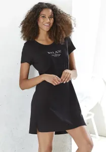 Ночная рубашка Vivance Dreams с эффектным принтом, черный