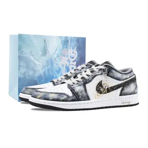 Jordan Air 1 Pole Star Derivation амортизация, износостойкие винтажные баскетбольные кроссовки unisex серый золотой