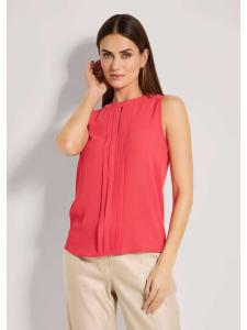 MADELEINE Блузка без рукавов, красная, без застежек