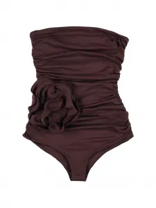 Купальник с розовой сборкой Magda Butrym, красный