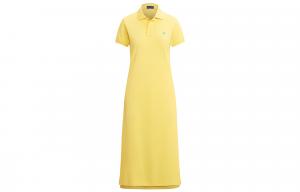Polo Ralph Lauren Женское платье с короткими рукавами SS22 желтое