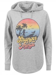 Пуловер F4NT4STIC Oversized Stranger Things LA Gradient Netflix TV Series, серый