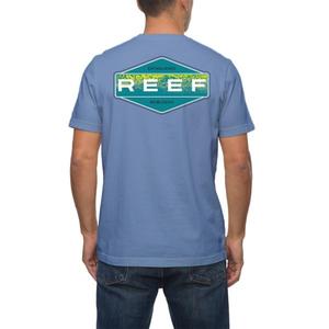 Мужская футболка с графическим принтом в виде бочки Reef, цвет steel blue