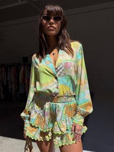 Шорты Isla с рюшами Never Fully Dressed, Multi