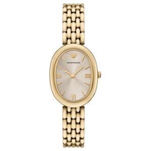 Двуручные золотистые наручные часы из нержавеющей стали EMPORIO ARMANI