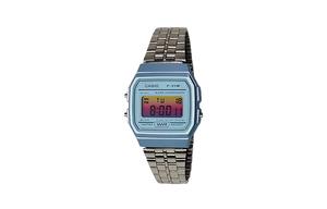 CASIO Retrofit Series Quartz Movement Stainless Steel Strap Watch Men's Watches Blue Dial