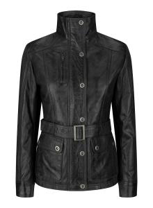 Кожаная куртка Slim Fit TruClothing, черный