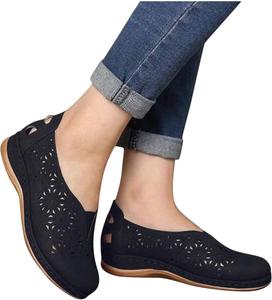 Женские лоферы ZBYY, слипоны на плоской подошве, удобные туфли для вождения и офиса, дышащие, богемные, для прогулок на открытом воздухе, плоские сандалии, черный