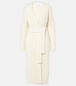 Шерстяной кардиган с запахом Alaïa, Ivoire