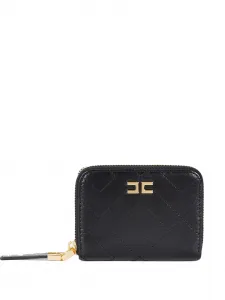 Стеганый кошелек с круговой молнией Elisabetta Franchi, черный