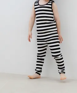 Полосатые ребристые леггинсы Lowrys Farm, цвет Black X Off (09)