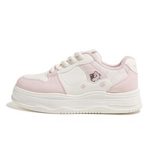 Женские скейтерские кеды низкие износостойкие и легкие из искусственной кожи HUANQIU, розовый