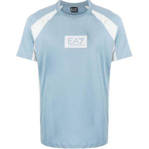 Футболка мужская синяя EMPORIO ARMANI, сине-белая