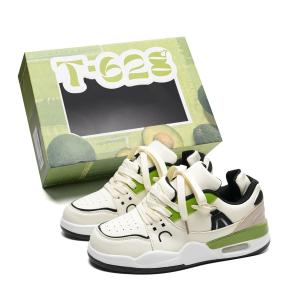 T628 Унисекс скейтборд кроссовки лоу-топ розово-зеленые бело-зеленые, цвет White Green