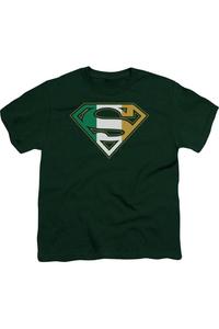 Футболка с коротким рукавом "Супермен" и ирландским щитом для детей Gildan, зеленый