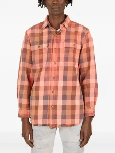 Клетчатая рубашка с длинными рукавами NOTSONORMAL, оранжевый
