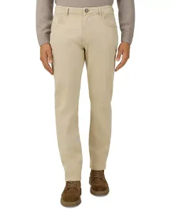 Джинсы прямого кроя из эластичной ткани Boggi Milano, бежевый
