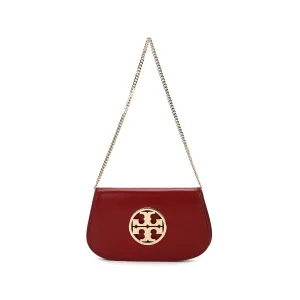 TORY BURCH Кожаная бордовая сумка через плечо