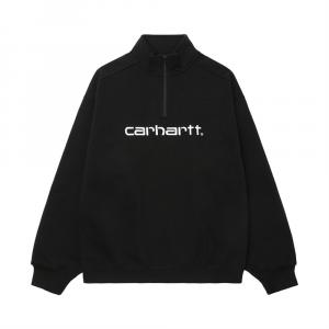 Мужские толстовки с отворотом, средней длины, стандартной длины Carhartt Wip, bka/черный