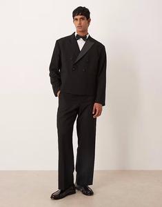 Широкие брюки-смокинг черного цвета Asos Design