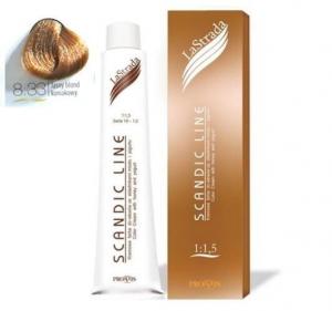 8.33 светло-коньячный блондин Scandic Line крем-краска для волос LaStrada 100мл