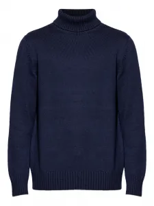 Вязаный свитер с воротником-гольф Add, синий